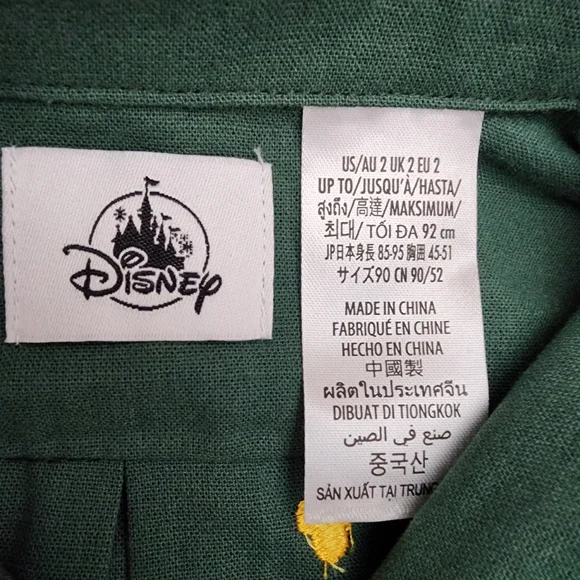 Disney Green Button Down Shirt for Kids - Picture 4 of 10